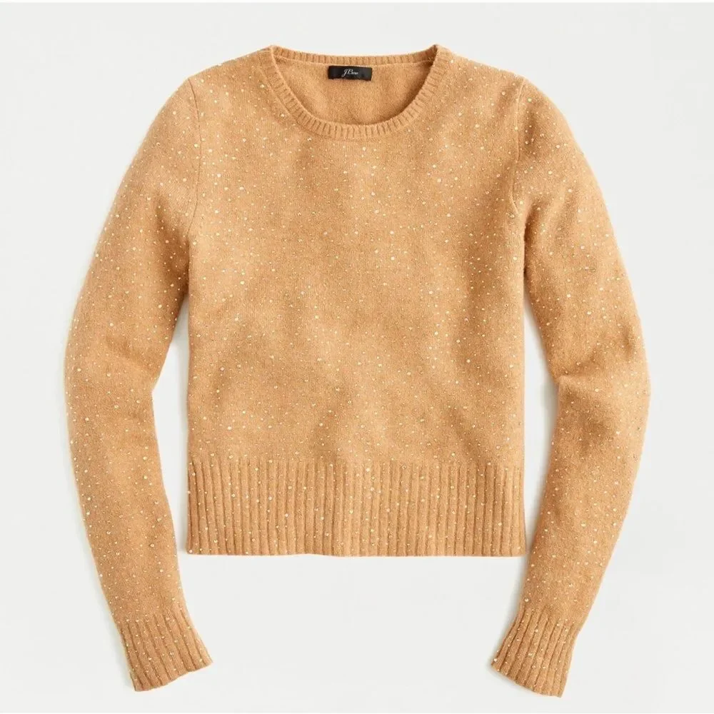 J. crew gemstone crew neck sweater in super soft yarn